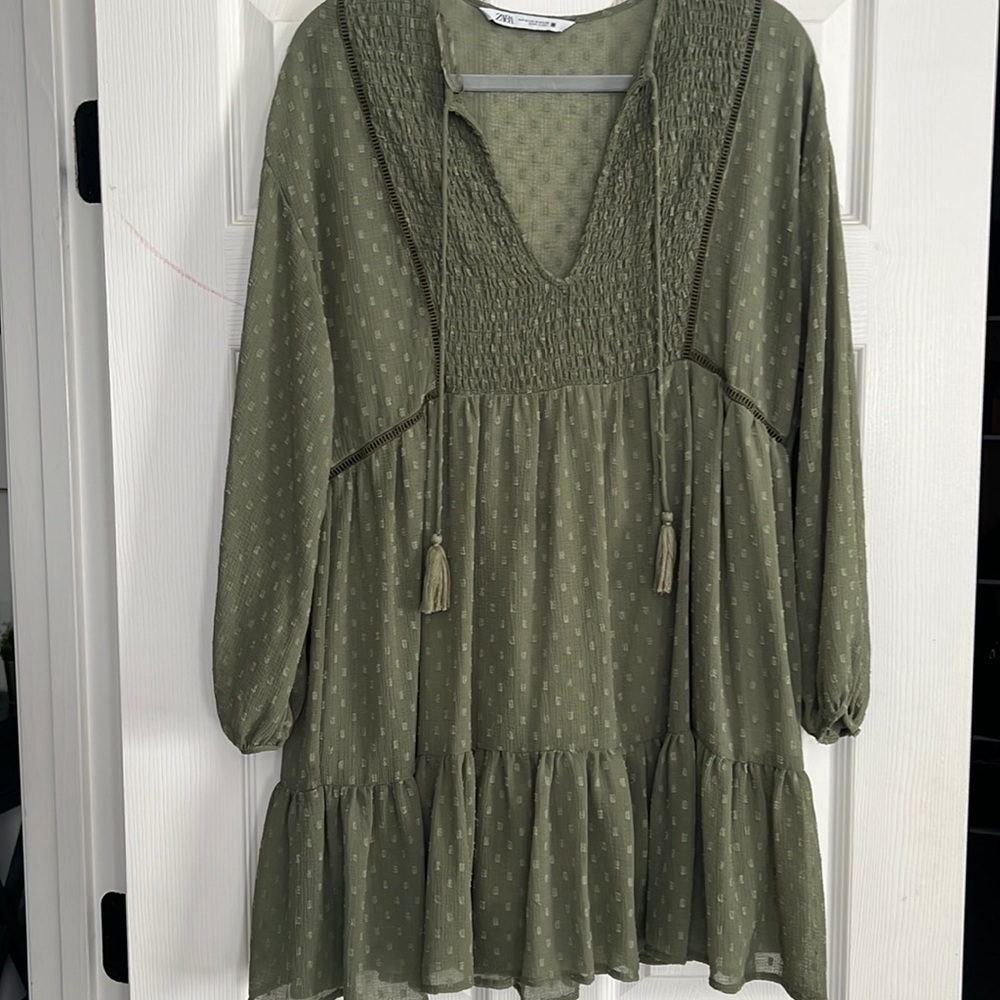 Zara Tie Neck Dress